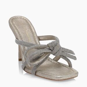 Loeffler Randall Crystal Bow Embellished Heels